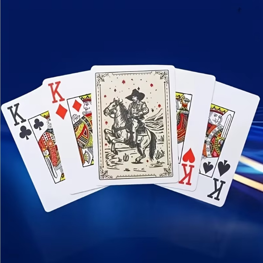 ♠️ Texas Hold’em Waterproof Playing Cards - Western Cowboy Poker Deck ♠️